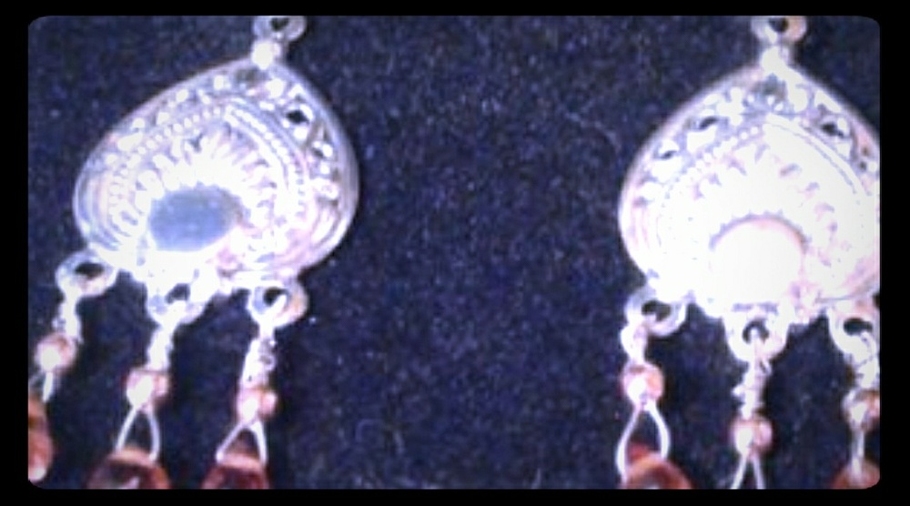 Natural Hessonite Garnet Sterling Silver Earrings